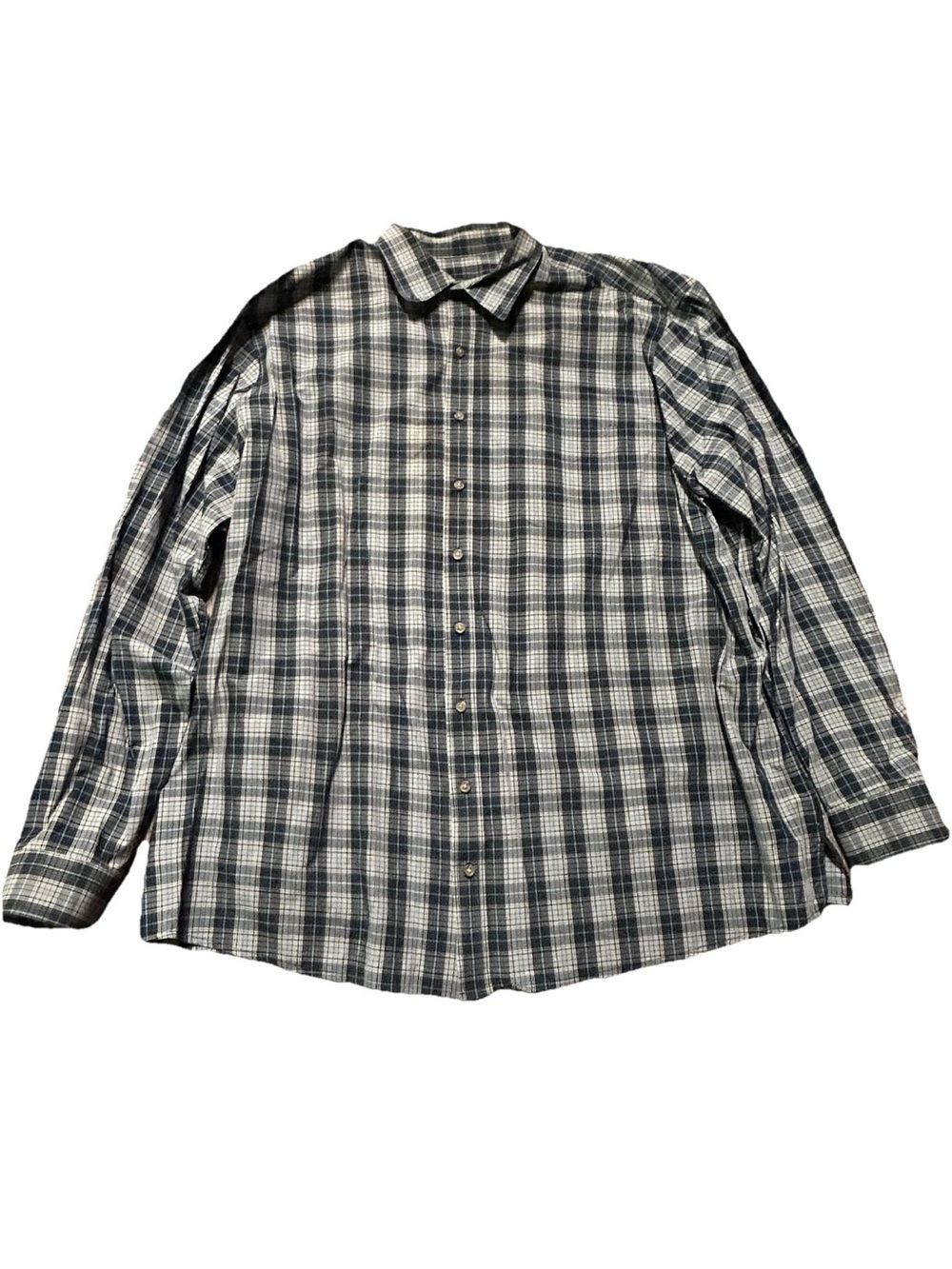 Men’s Harbor Bay Plaid Long Sleeve Button Up Shirt Size 2XLT